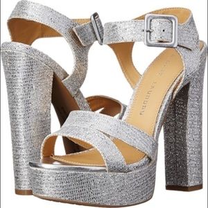 Chinese Laundry Platform Sandal Metallic